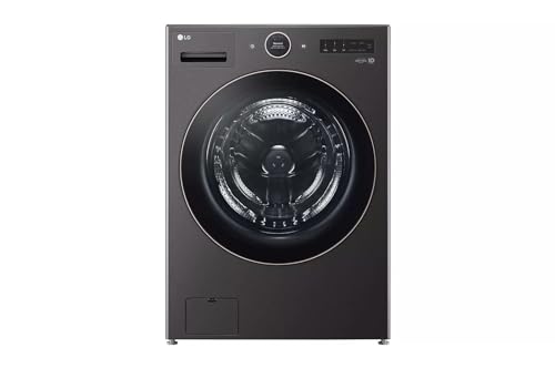 LG 27" 5.8 cu. ft. Mega Capacity Smart Front Load Washer (WM6500HBA) - with TurboWash, Black Steel