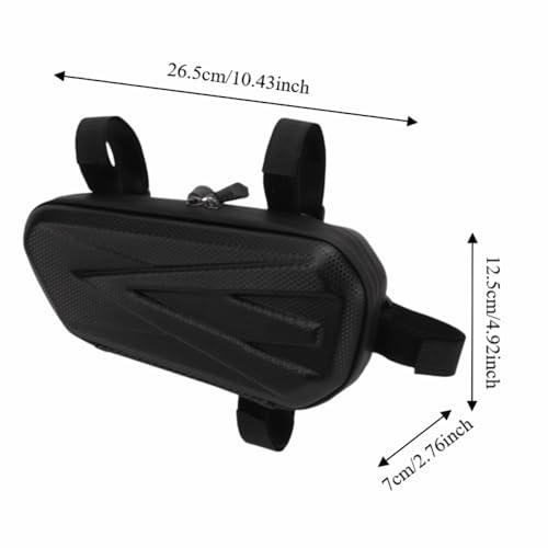 Alforjas triangulares para motocicleta, par universal impermeable con carcasa dura EVA y cierre doble de cremallera, bolsa para herramientas colgante para cuadro y tubo de asiento miniatura 2