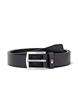 Tommy Hilfiger Herren Gürtel New Denton 3.5 Belt aus Leder, Blau (Midnight), 95 cm