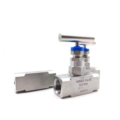 Vanne à aiguille pour régulation de débit précise 6000 Psi inox 3/8