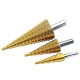 ZYNCUE Steel Step Cone Drill Bit Set,4-32mm / 4-20mm / 4-12mm HSS-Coated Metal Hole Cutter Steel,Brass,Wood,Plastic