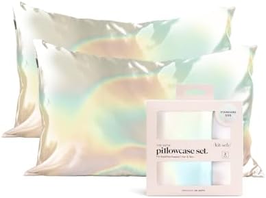 Kitsch 100% Satin Pillowcase with Zipper, Softer Than Silk Pillowcase for Hair & Skin, Cooling Pillow case, Satin Pillow Case Cover (King (1 Pack), Ivory)