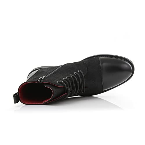 Image of Polar Fox Men's Ankle Dress Boots | Lace-up Casual Fashion Boot Collection | Cap Toe & Plain Toe Styles |
