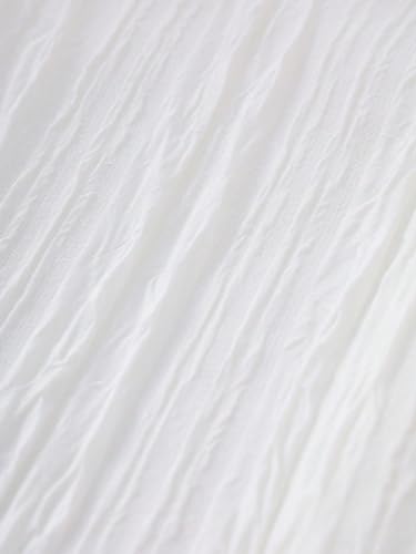 SweatyRocks Girl's Mock Neck Long Flare Sleeve Tee Shirt Solid Pullover Crop Tops White4