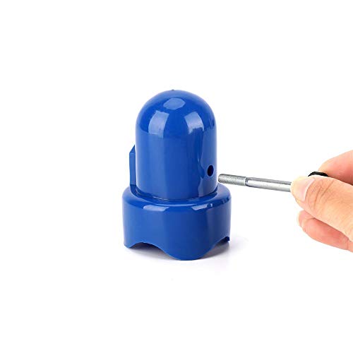 ZIZILAND 1.5" Diameter Trampoline Enclosure Pole Cap with Screw Thumb, 6 Pieces, Blue
