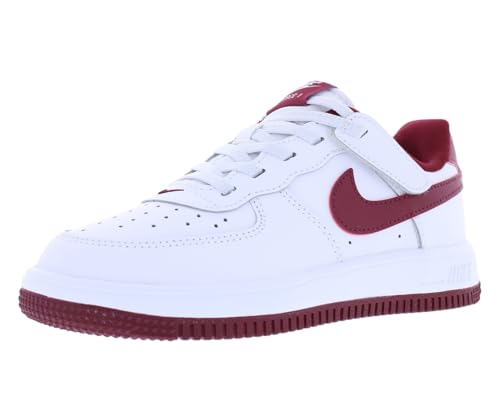 Nike Force 1 Low EasyOn Little Kids' Shoes (FN0237-105, White/Team Red) Size 8