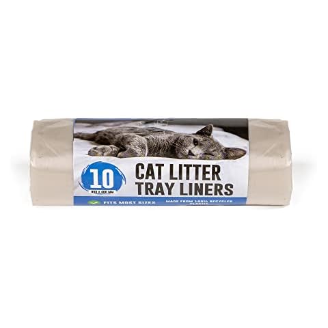 10 x Cat Litter Tray Liners Super Strong Made From Recycled Plastics Cover