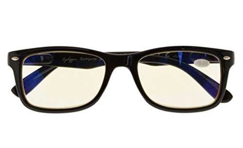 CessBlu Computer Glasses Blue Light Filter Readers Anti Glare Reading Eyeglasses Women(Black) +2.25
