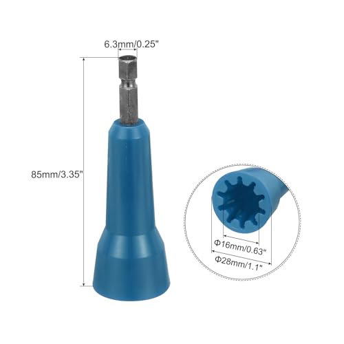 sourcing map Drahtverbindungs-Treiber, Drahtverdrehungs-Spinner, Drahtverdrehungswerkzeug für Bohrer und Drahtverbindungs-Treiber mit 1/4 Bohrfutter (Blau, 1 Stück).