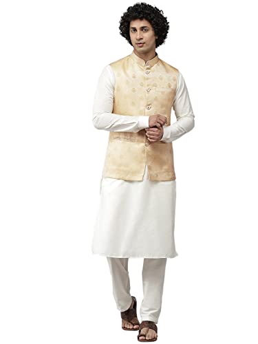 Kurta en soie pure pour homme : fini l'inconfort nocturne avec ce pyjama doré taille XS