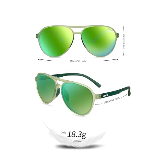 Image of Jefoo Polarized Aviator Sunglasses for Women Men Retro Trendy Sports Sunglasses for Outdoor UV400 Protection