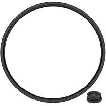 1 Set 09985 Pressure Canner Sealing Ring Gasket & Overpressure Plug, Rubber Pressure Canner Sealing Gasket Parts for Pre-sto 01751 01781 01784 01745 01755 01782 Pressure Cooker 16/18/23 Quart