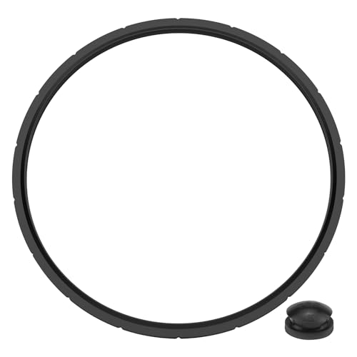 1 Set 09985 Pressure Canner Sealing Ring Gasket & Overpressure Plug, Rubber Pressure Canner Sealing Gasket Parts for Pre-sto 01751 01781 01784 01745 01755 01782 Pressure Cooker (16/18/23 Quart)