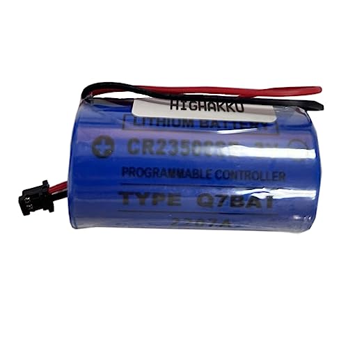 Batterie CR23500SE Q7BAT de rechange pour automate avec prise noire