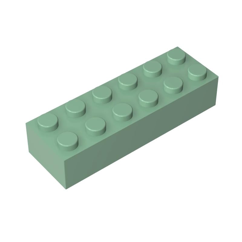 XYEIUGO 44237 Basic Bricks Brick 2x6, Sand Green, 10 PCS — image 1