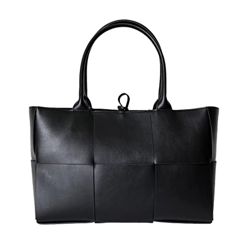 Bolso Tote Grande de Cuero Trenzado para Mujer