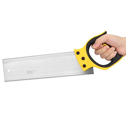 Futihing Gehrungssäge mit Führung, 30,5 cm ABS-Kunststoff, Winkelklemmung, Gehrungskasten mit 35,6 cm Rücksäge für Holzarbeiten