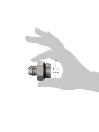 Image of Brennan Industries 6400-10-16-O Steel Straight Tube Fitting, 7 /8 inch-14 SAE x 1-5 /16 inch-12 SAE ORB Thread, 5 /8 inch Male JIC x 5 /8 inch Male O-Ring Boss