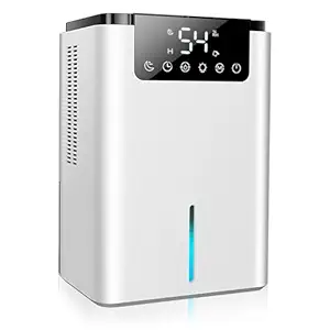 Dehumidifier, Dehumidifiers for Room, 85 OZ Water Tank, (750 sq.ft) Dehumidifiers for Basement Home Bathroom Bedroom with Auto Shut Off, 7 Colors LED Light, white