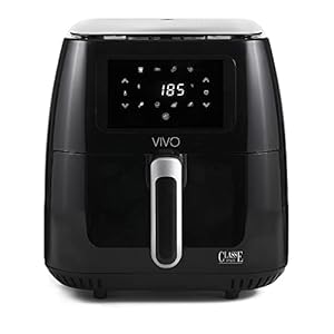 CLASSE ITALY Heteluchtfriteuse, 6,5 liter, Air Fryer met 8 programma’s, touch-display, instelbare kooktijd en temperatuur, BPA- en PFOA-vrij, 1700 W