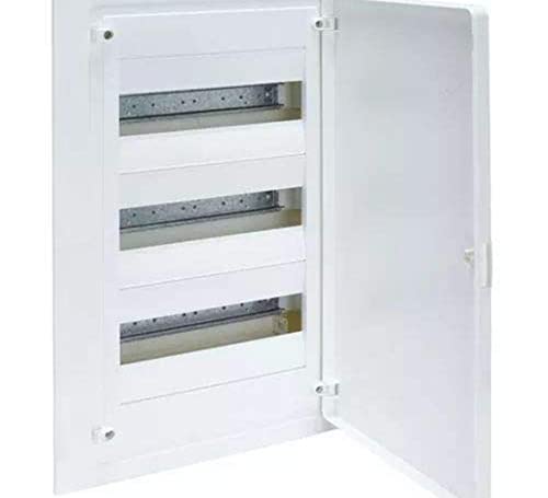 Coffret encastrable 3 rangées avec porte opaque blanche série VF - 2