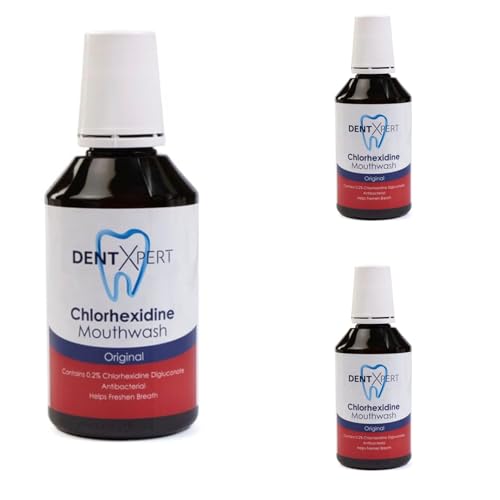 Chlorhexidine Antiseptic Mouthwash Original Flavour 300 Millilitre - 3 Pack