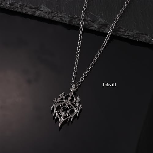 Gothic Necklace -Punk Accessories ，Castle Retro Design，Unisex Gothic Necklace for Women and Men ，Halloween Christmas Jewelry Gift for Women4