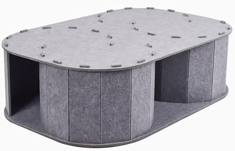 Cozy Cat Tunnel Bed for Indoor Cats - Multi-Exit S-Shaped Scratching Maze & Peekaboo Cave, Perfect Hideaway for Multiple Cats, 34.6x22.8x10.2in Cat Toys