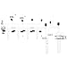 Chemglass AF-0451-08 Series AF-0451 Adapter, Airfree, Schlenk, 9 O-Ring to 9 mm Tubulation