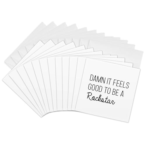 Cartes de vœux Rockstar 15 cm à joindre à vos cadeaux d'anniversaire