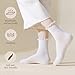 Iridipity 6 Pairs Ruffle Socks Woman Cute Frilly Ankle Socks for women girls (US, Numeric, 5, 9, Regular, Regular, 6, White)