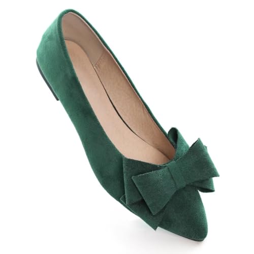 Image of TN TANGNEST Women Fashion Bowknot Flats Comfort Pointed Toe Dress Shoes