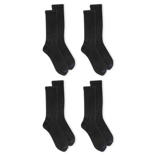 Dr. Scholl's Women's Flat Knit Relaxed Fit Crew Value 4 Pack Sock
