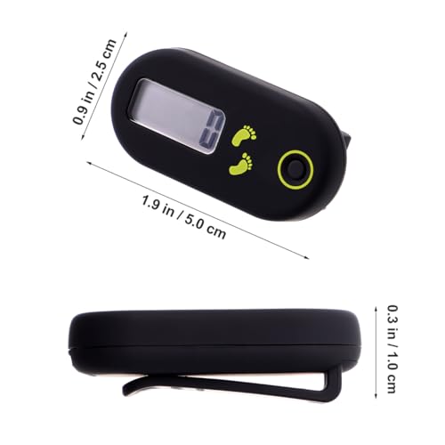 Podomètre 3D simple LED noir mini compteur de pas numérique à clipser - 2