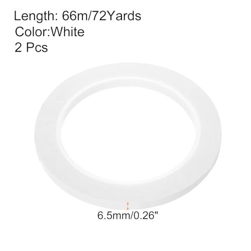Image of uxcell 2 Rolls Transparent 0.26 Inch x 72 Yards Polyester Film Electrical Tape PET Tape High Temperature Heat Resistant Tape for Transformer Motor Wire 5S Positioning Logo,6.5mm x 66m