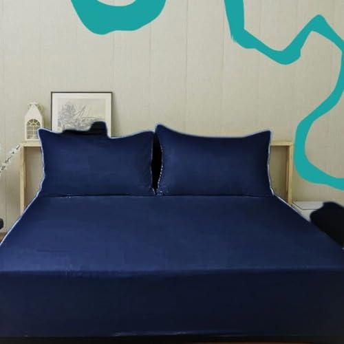 Draps en satin de bambou noir parure de lit classique King size - 3