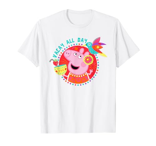 Peppa Pig Vacay All Day Fiesta Maglietta