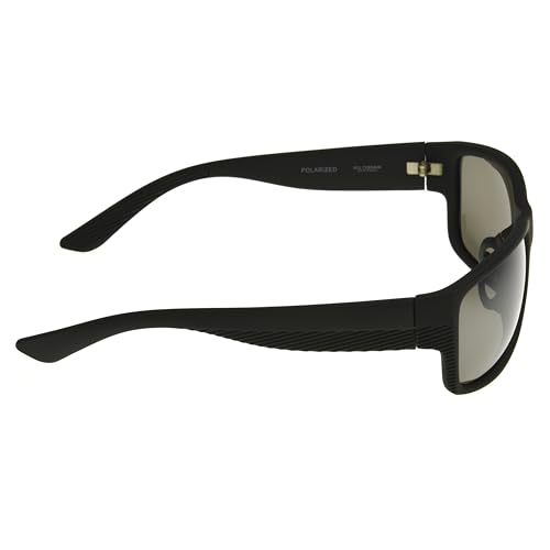 Foster Grant Men's All Terrain Lionel Wrap Sunglasses, Black, 60mm3