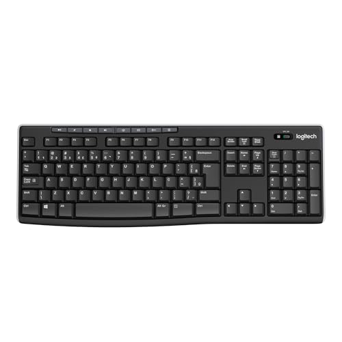 Teclado sem fio Logitech K270 com 8 Teclas Multimídia, Conexão