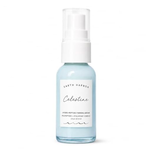 Earth Harbor | CELESTINE Hydra-Plumping Peptide Serum - Skin Elasticity & Replenishing Nutrients | Hyaluronic Acid + Seaweed Peptides | Plant-Based & Certified Vegan |1 fl oz