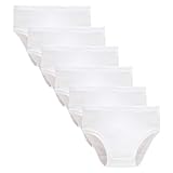 Winging Day Packs of 6 Big Girls Panties White Underwear Size 8