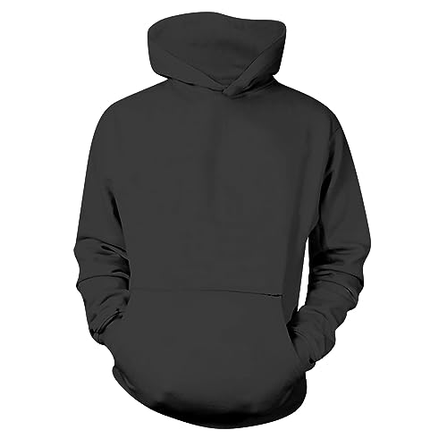 Ymosrh Men's Hoodie Pullover Solid Color Long Sleeve Drawstring Casual Hooded Sweatshirts Men's, M-4XL2