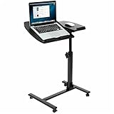 IRDFWH Angle Height Adjustable Rolling Laptop Desk Over Sofa Bed Notebook Table Stand