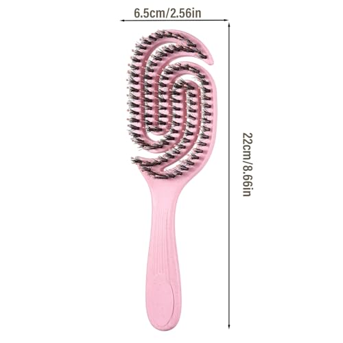 Cepillo de peinado de pelo rizado con diseño portátil en espiral para desenredar el cabello 5