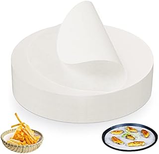 300 Pcs Round Parchment Paper 8 Inch Baking Parchment Circles Non Stick Greaseproof Baking Paper Sheet Cake Tin Liner Circles for Tortilla Press Baking Cakes Air Fryer Cooking Toaster Oven