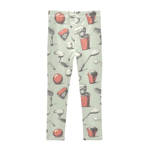 Golf Equipment Ball Girls Leggings Kids Yoga Pants Dance Active Tights 4T2