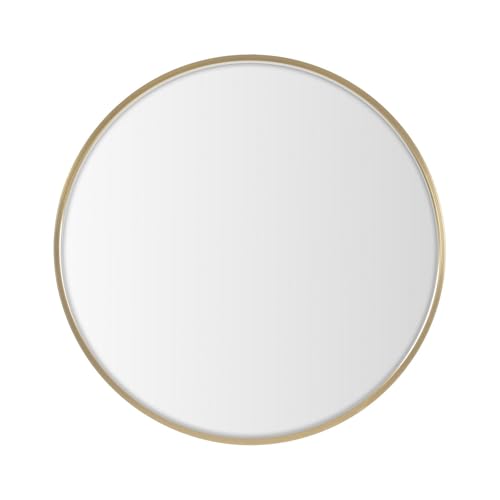 Miniatura 4 de Lolahome - Espejo De Pared Redondo Con Marco De Aluminio Dorado De 50 Cm. Espejo Con Colgador De Estilo Moderno Y Sencillo Adecuado Para Decoración, Recibidor, Baño, Dormitorio Y Vestidor