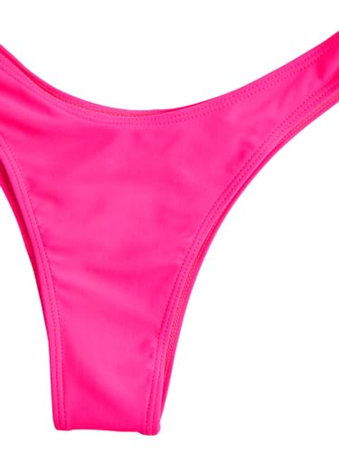 GORGLITTER Women's Strapless Swimsuit Cut Out Bandeau High Cut Thong Bikini Set Bathing Suit4