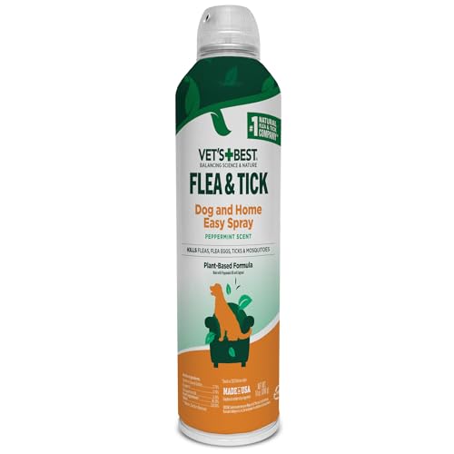 Vet’s Best Flea and Tick Home Spray – Dog Flea and Tick Treatment for Home – Plant-Based Formula – Certified Natural Oils – 14 oz Vet’s Best Flea and Tick Home Spray – Dog Flea and Tick Treatment for Home – Plant-Based Formula – Certified Natural Oils – 14 oz