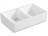  Villeroy & Boch Spülstein 90 X - 6390 02 RW Stone White Keramikspüle Excenter